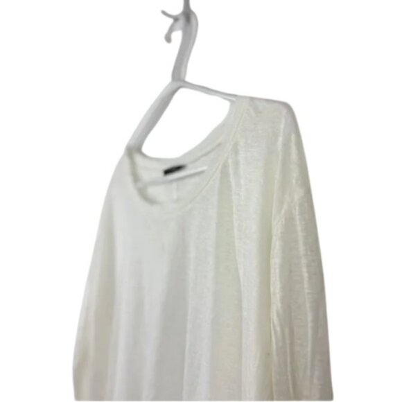 Club Monaco cream relaxed 3/4 sleeve blouse size US L - Picture 2 of 6